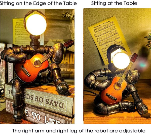 Industrial Retro Desk Lamps Eye Protection Reading Lamp Wrought Iron Pipe Lamp for Living Room Bedroom Dormitory