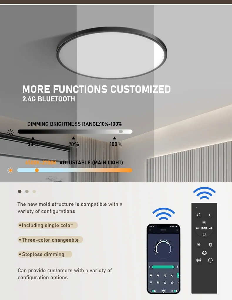 Ultra Thin 3CCT Ceiling Light