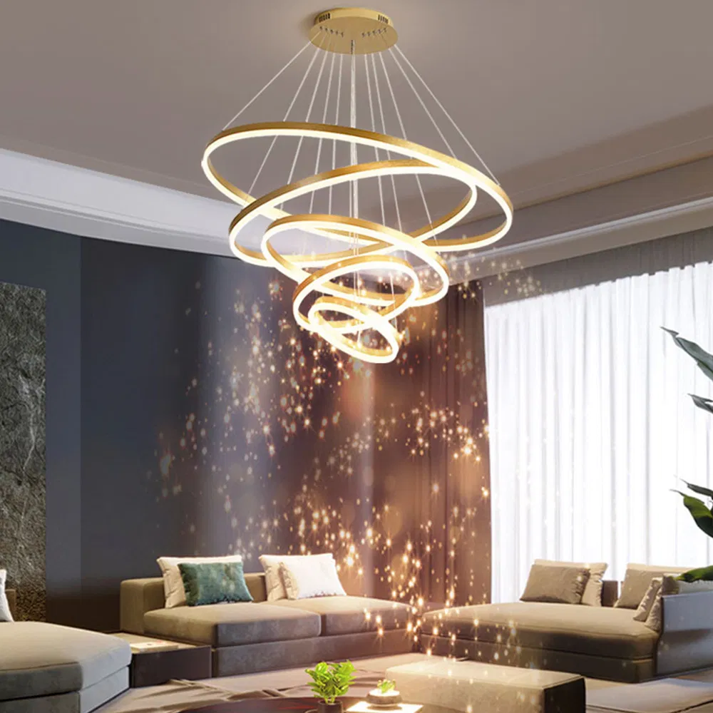 Modern Minimalist Linear LED Chandelier Lighting Bar Restaurant Chandelier Pendant
