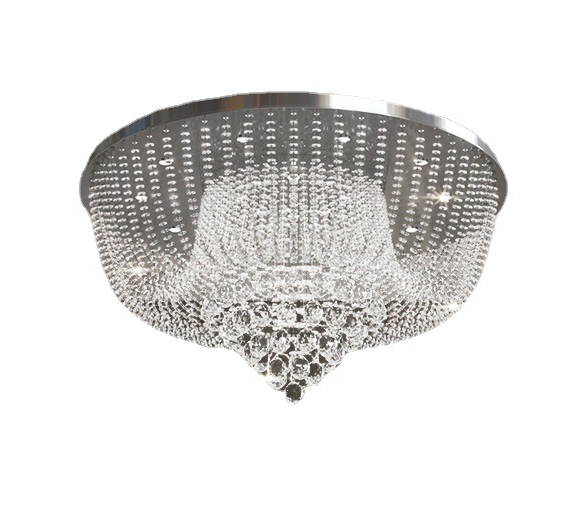 Italian Crystal Beaded Chandelier Flush Mount Ceiling Light