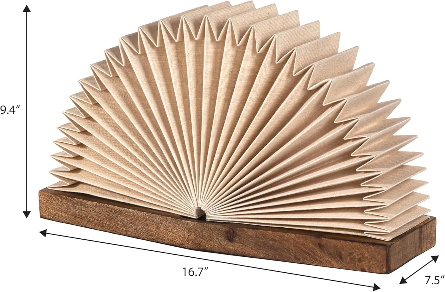 Modern Art Deco Paper Full Pleated Fan LED Living Family Dining Bedroom Hallway Office Table Lamp