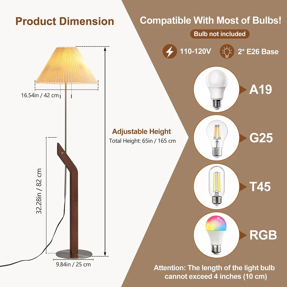 Linen Lampshade Floor Lamp