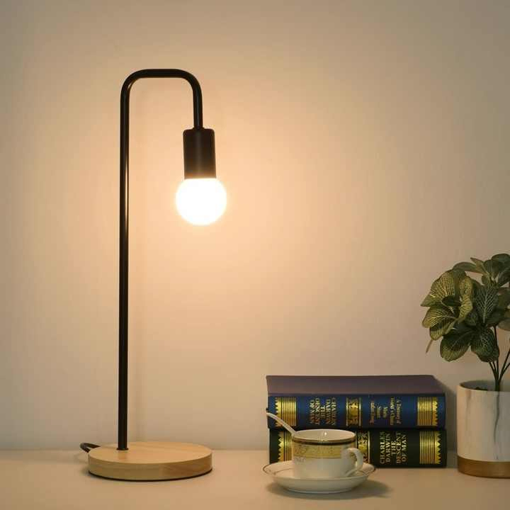 Modern LED Industrial Pipe Table Lamp with Unique Shade Design Custom Art Lovers' Bedroom Decorative Reading Feature
