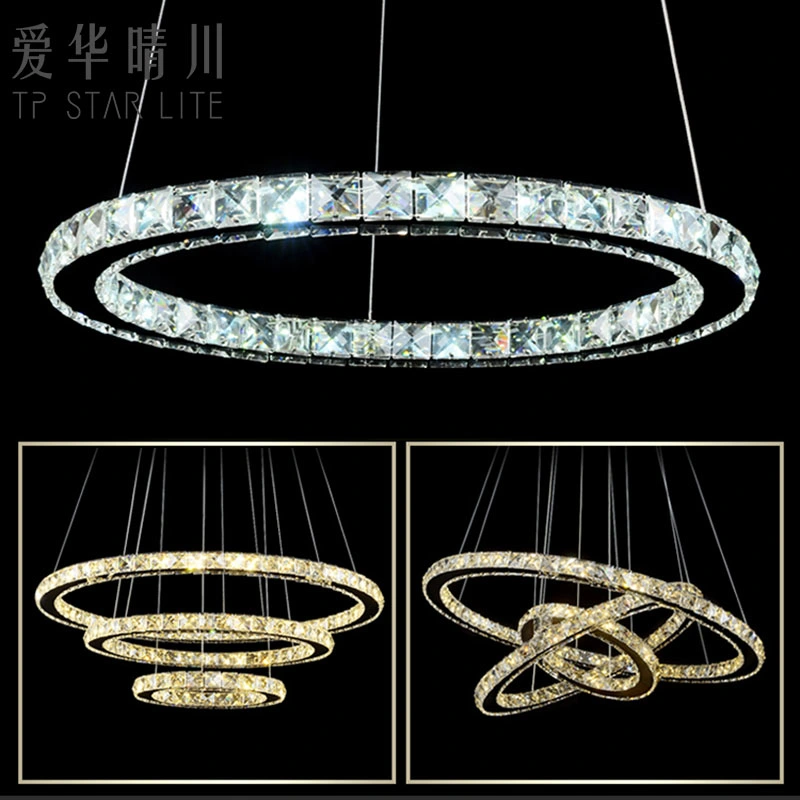 Tpstar Lighting Home Decoration LED Modern Luxury Crystal Large Hotel Lamp Chandelier