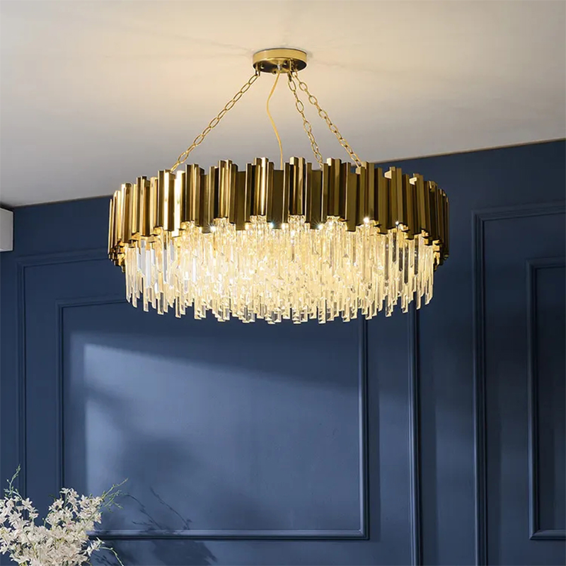 Modern Pendant Lamp Home Decoration Projector Metal LED Light Crystal Lighting Chandelier