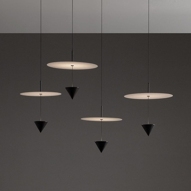 Minimalist Adjustable Suspension Linear Black LED Style Pendant Light for Living Room Bedroom Kitchen Dining Room Decoration Pendant Lamp (ZY-BO041)