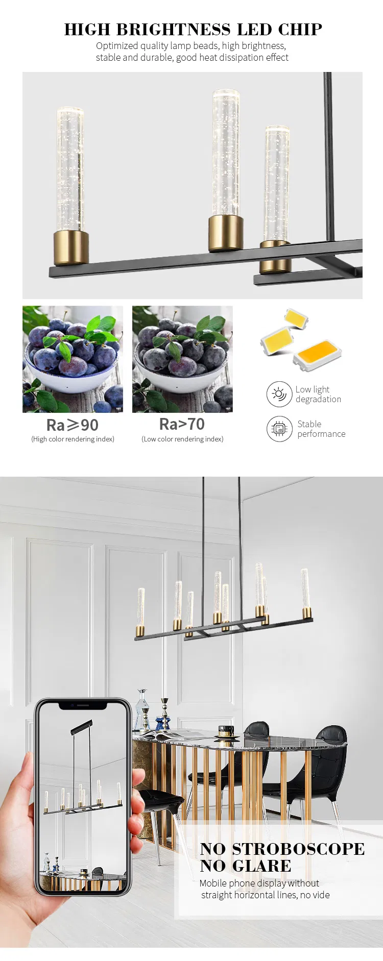 Plating Iron Luxury Gold Lighting