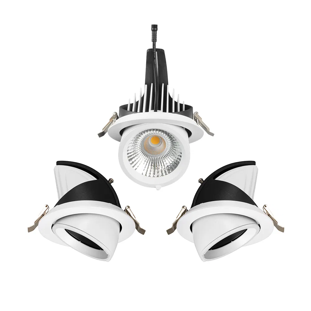 European Standard Recessed COB 3inch 7W Adjustable Gimbal Trim LED Downlight