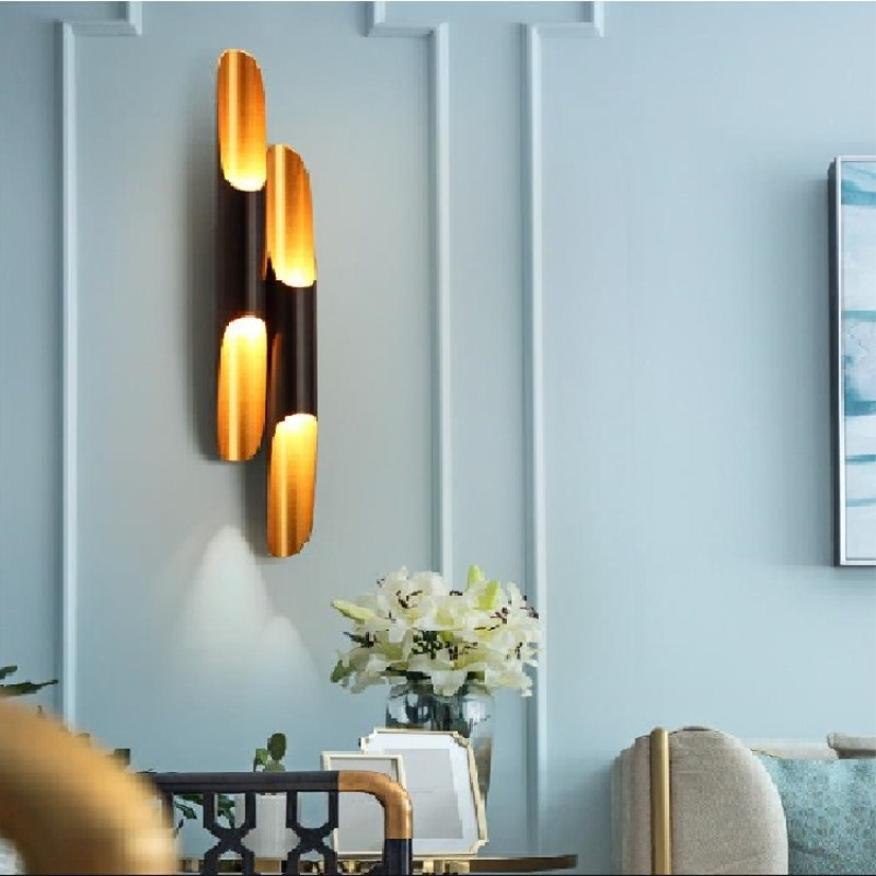 Replica Coltrane Pipe Black Gold Rustic Vintage Industrial Wall Light (WH-VR-59)