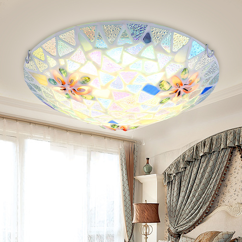 Tiffany Style Semi Flush Mount Ceiling Light Fixtures (WH-TA-11)