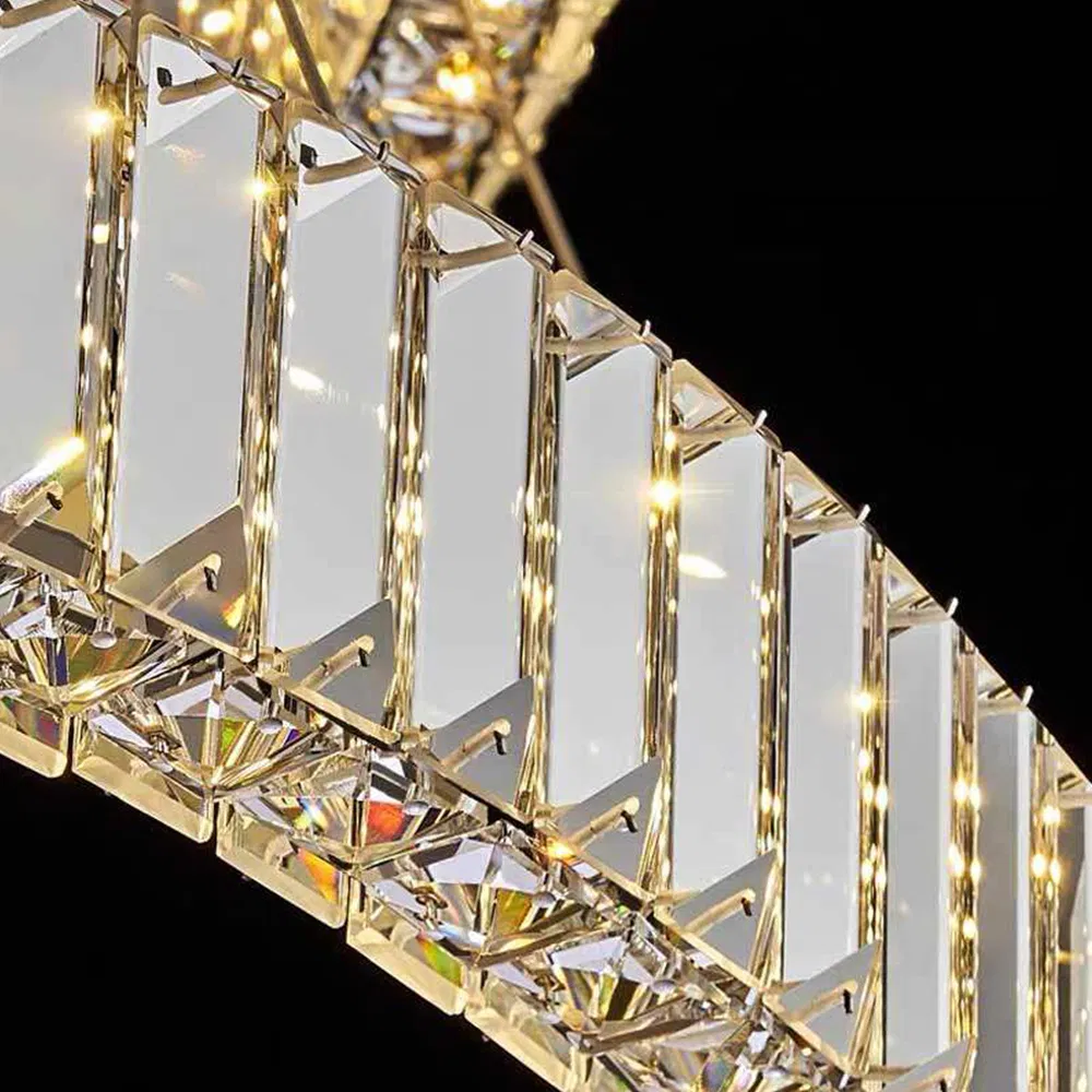 Modern Luxury K9 Crystal Large Chandelier for Elegant Hotel Lobbies