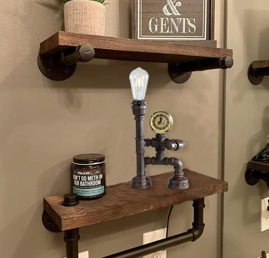 Industrial Retro Desk Lamps Eye Protection Reading Lamp Wrought Iron Pipe Lamp for Living Room Bedroom Dormitory