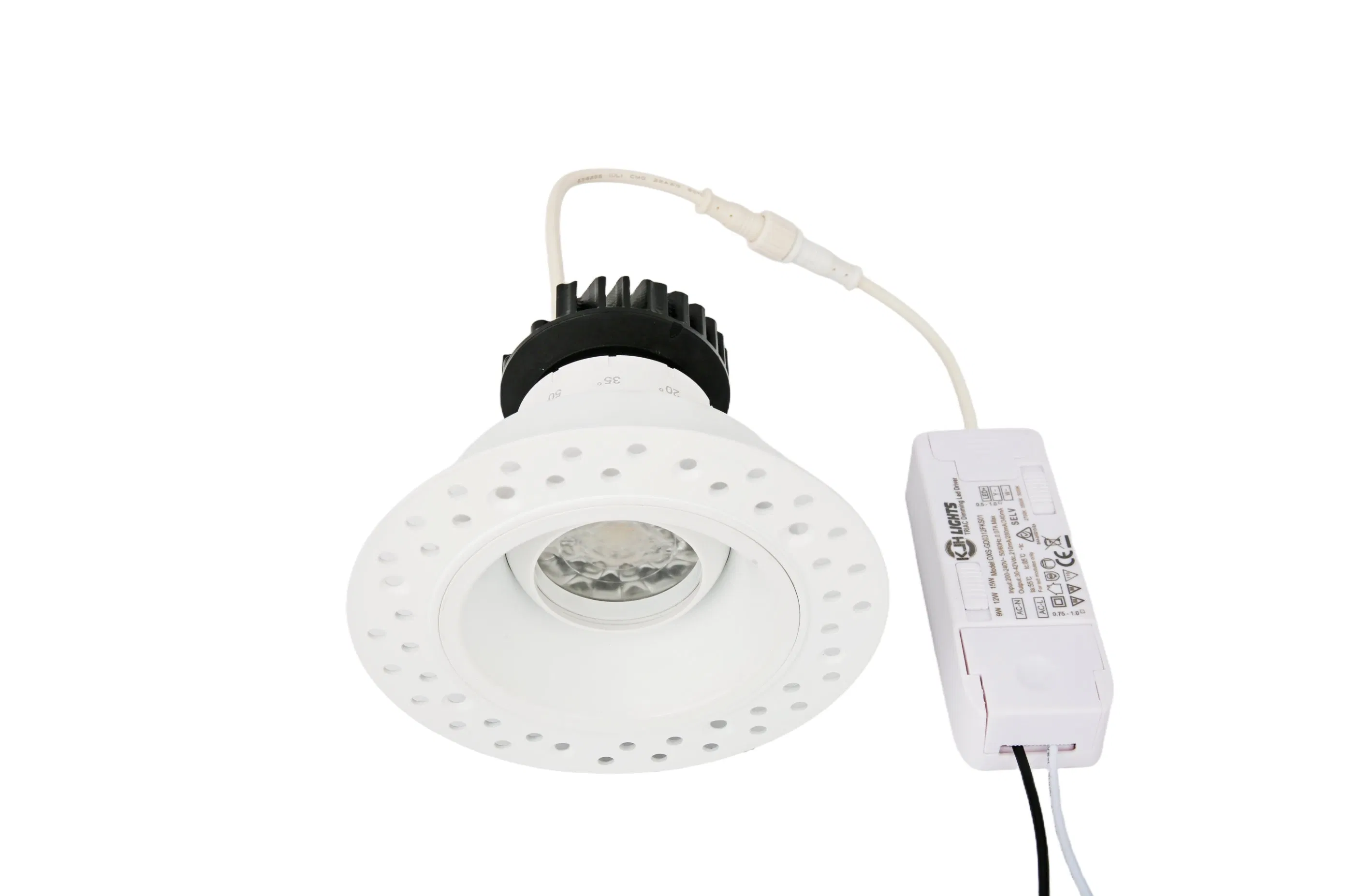 Factory Price LED Down Lights COB Lighting 2.5 Inch Invisible Trimless Directional Round Gimbal Recessed Ceiling Lights Beam Angle Adjustable IP54 Low Glare