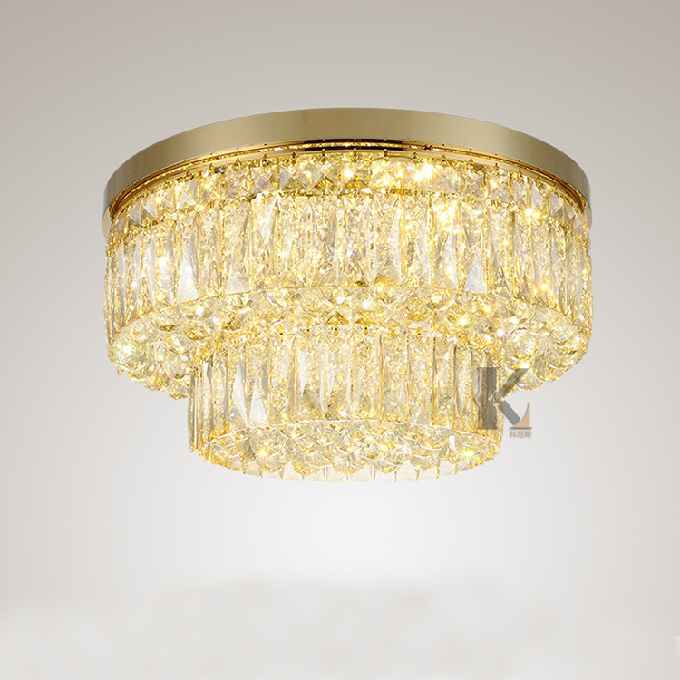 Konig Lighting China Modern Crystal Flush Mount Ceiling Light for Hotel Home