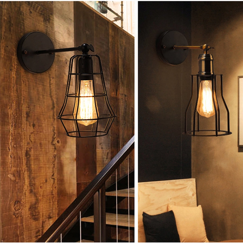 Retro Loft Industrial Wall Lamp Black E27 Vintage Sconces Wall Lamp Industrial Lighting (Wh-VR-14)
