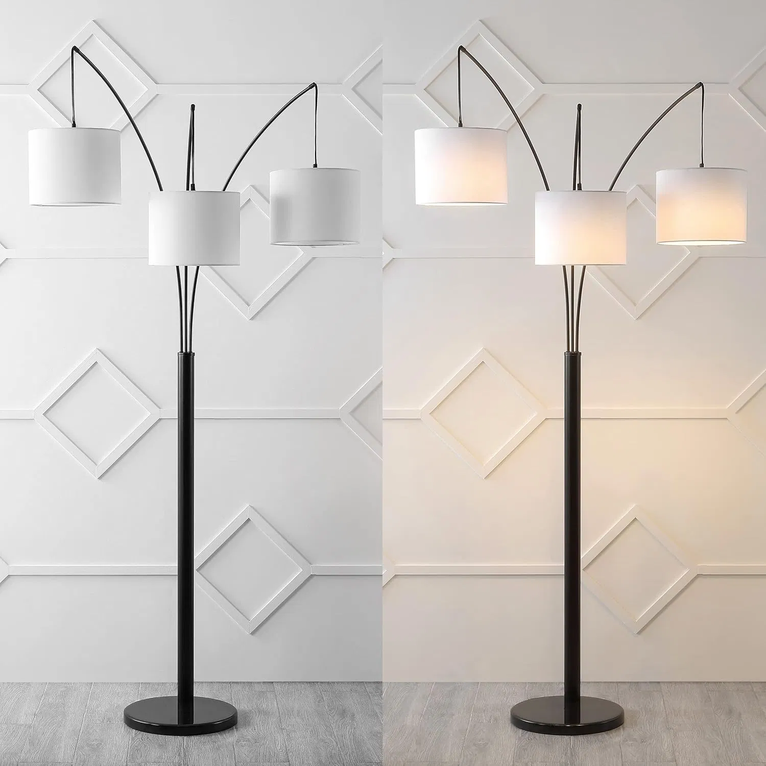 MID Century Modern Head Adjustable Iron LED Arc Contemporary Industrial Oil Rubbed Bronze Floor Lamp