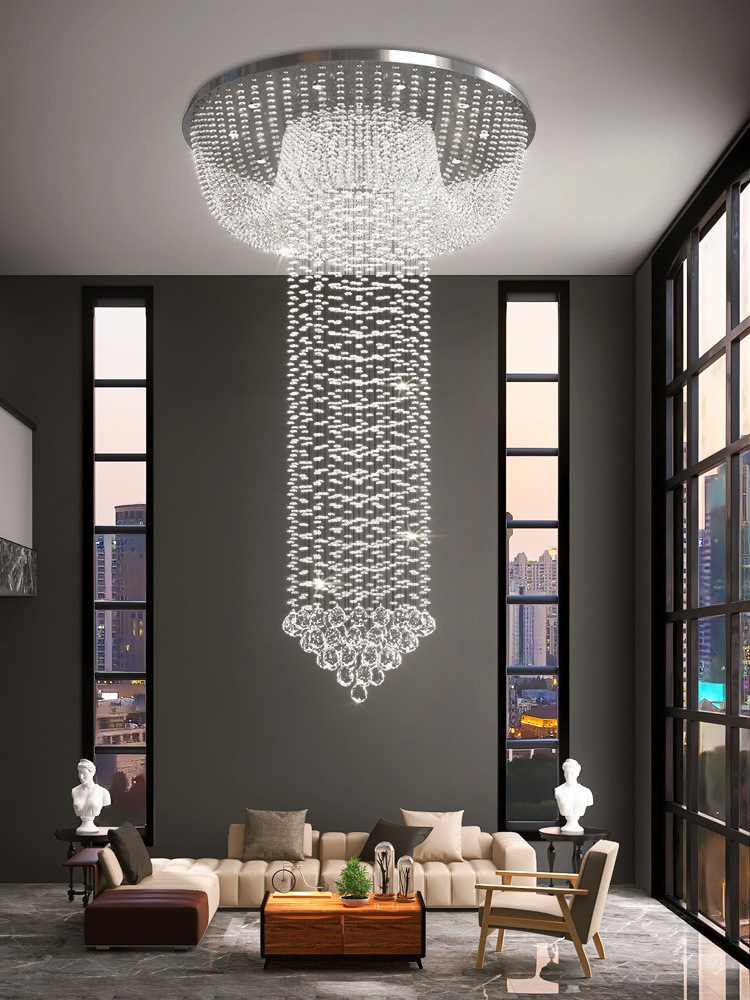 Italian Crystal Beaded Chandelier Flush Mount Ceiling Light