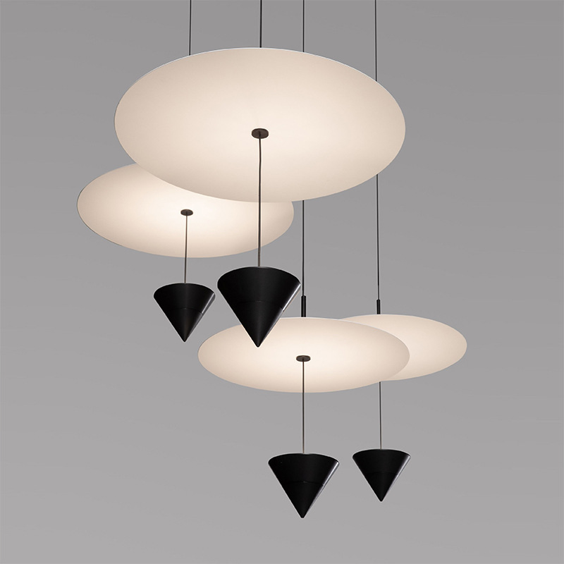 Minimalist Adjustable Suspension Linear Black LED Style Pendant Light for Living Room Bedroom Kitchen Dining Room Decoration Pendant Lamp (ZY-BO041)