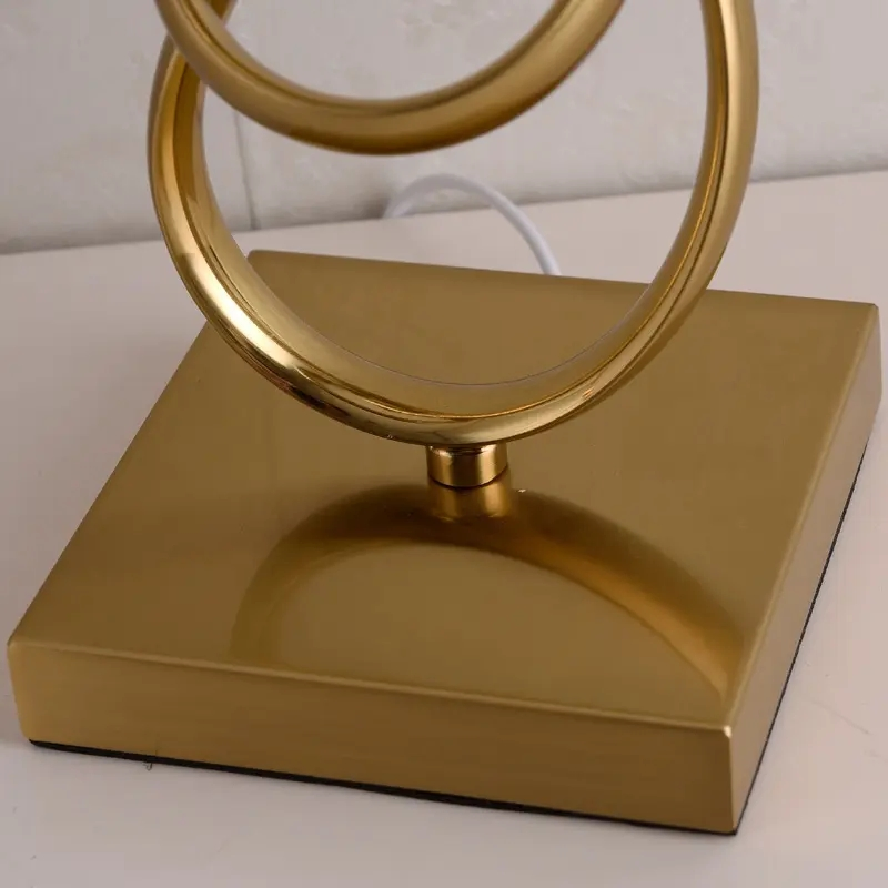 Elegant Art Deco Round Bedside Table Lamp for Modern Interiors