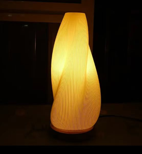 Art Deco 3D Printed Table Lamp for Bedroom Ambiance