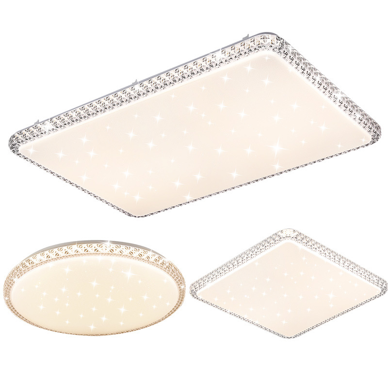 Design Flush Mount Modern Indoor Square Shape Dimmable Bedroom Ceiling Lamp Fixture Acrylic Remote Control LED Ceiling Light