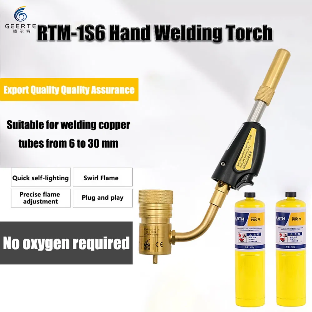 Industrial/DIY Customizable OEM Support Copper Pipe Welding Tool with Steel Stainless Steel Mapp Gas Torch Hand Tools (RTM-1S6)
