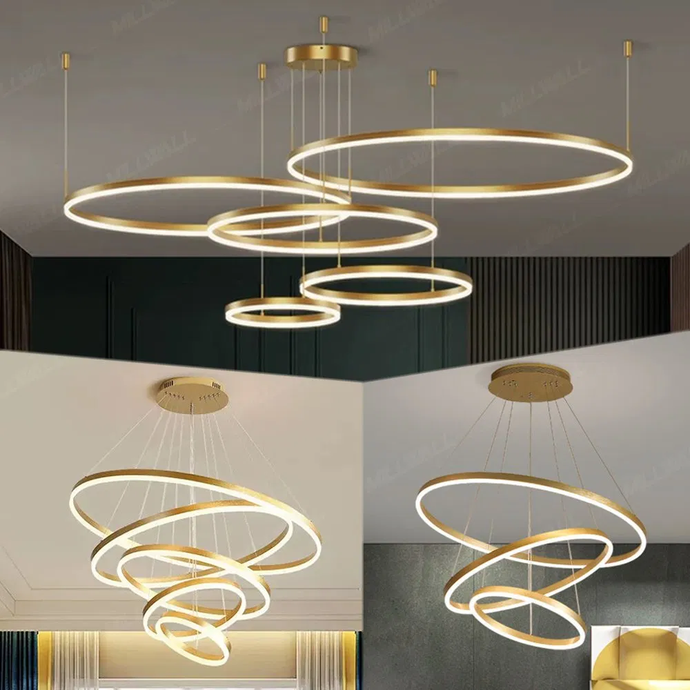 Modern Minimalist Linear LED Chandelier Lighting Bar Restaurant Chandelier Pendant