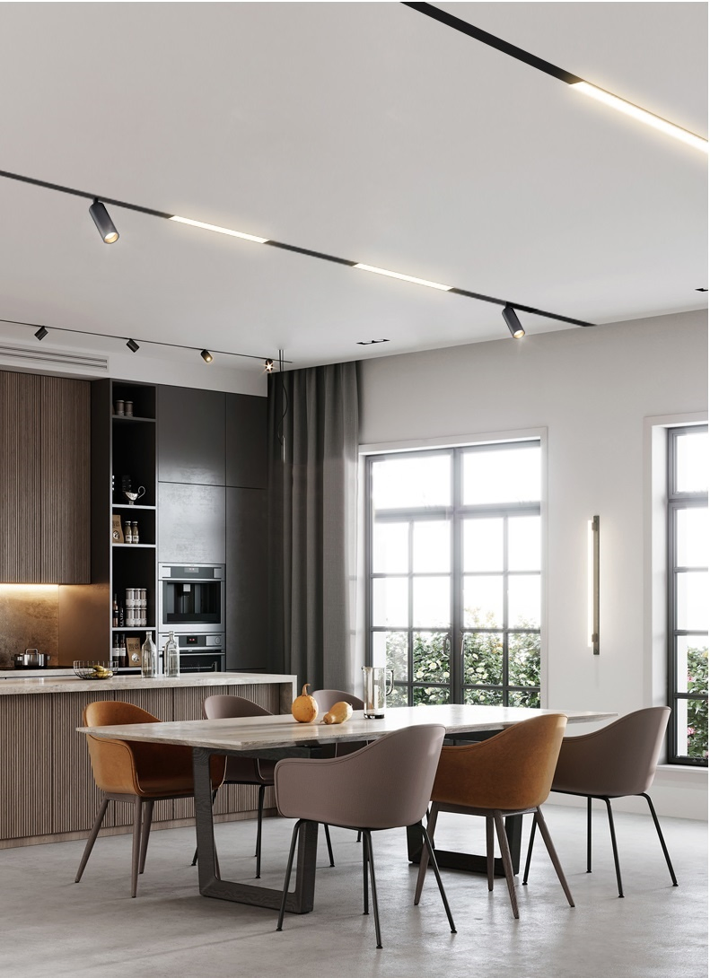 Magnetic Track Light Ultra-Thin Smart APP Adjustable Dimmable Modern Lighting for Commercial