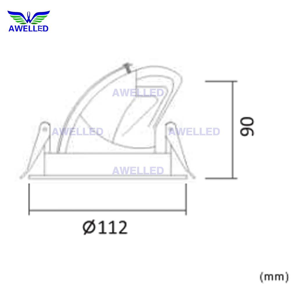 4 Inch Gimbal Light Indoor Gimbal Recessed LED COB Spotlight Downlight