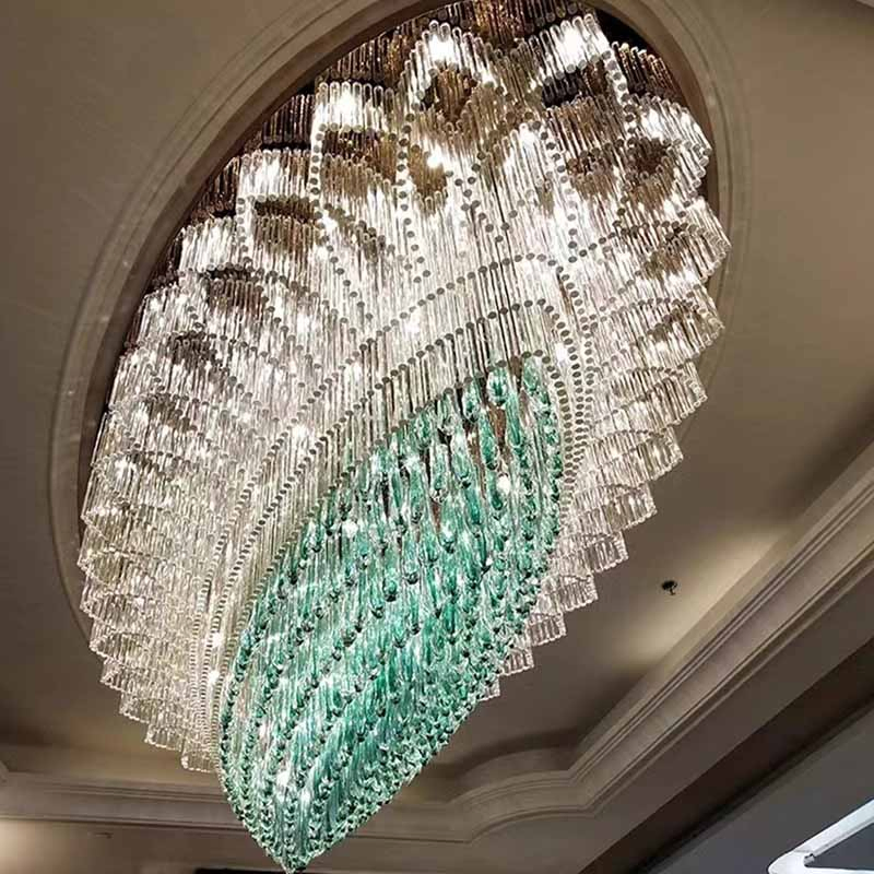 High Quality Post-Modern Villa House Hold Stand Wedding Decor Chrome and crystal Modern Luxury Iron OEM ODM Service Chandelier