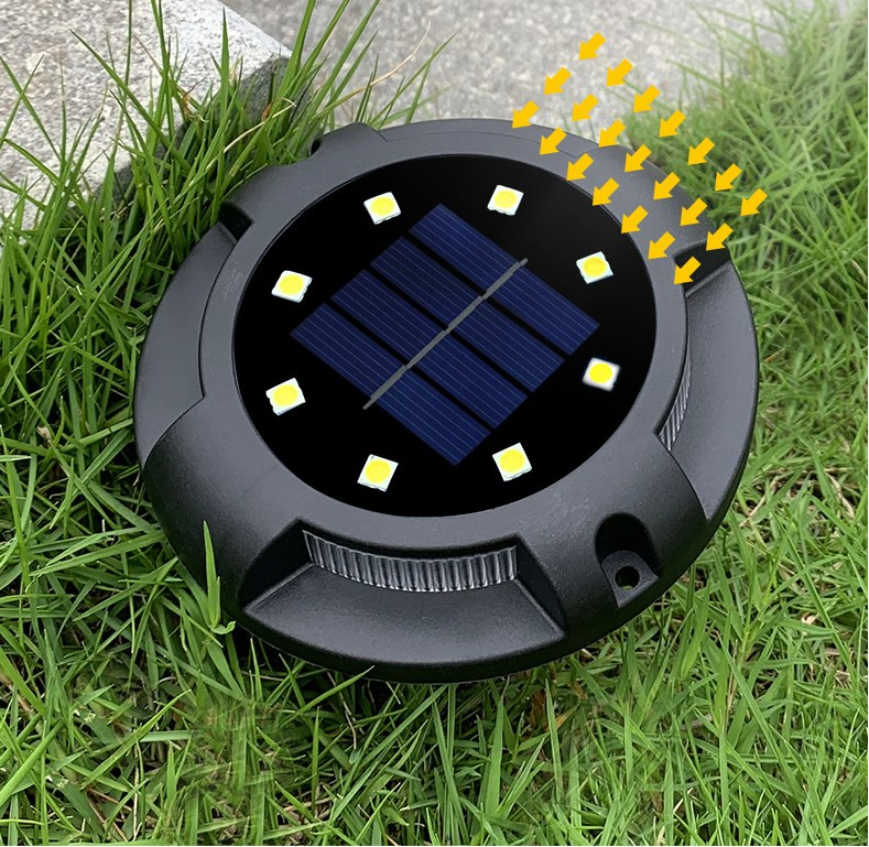 Solar Powered LED Ground Plug Light Garden Spike for Lawn Yard