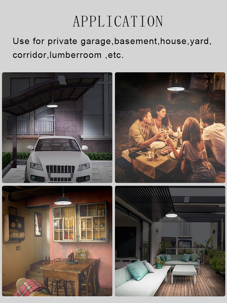 Hot Selling LED High Bay Light UFO Ceiling Light IP65 for Warehouse Solar 100W Explosion Proof LED High Bay Light with Remote Control