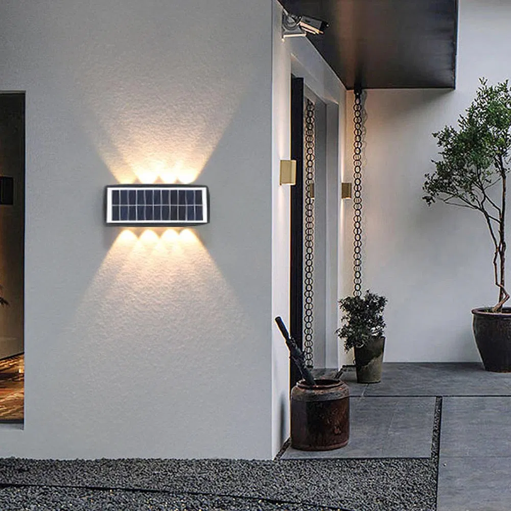 Waterproof Nordic Style Deck Step Wall Lighting Exterior Solar up Down Light