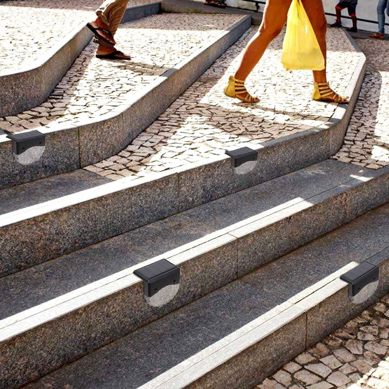 Outdoor Solar LED Garden Wall Lamp Solar Stair Step Sun Energy Light