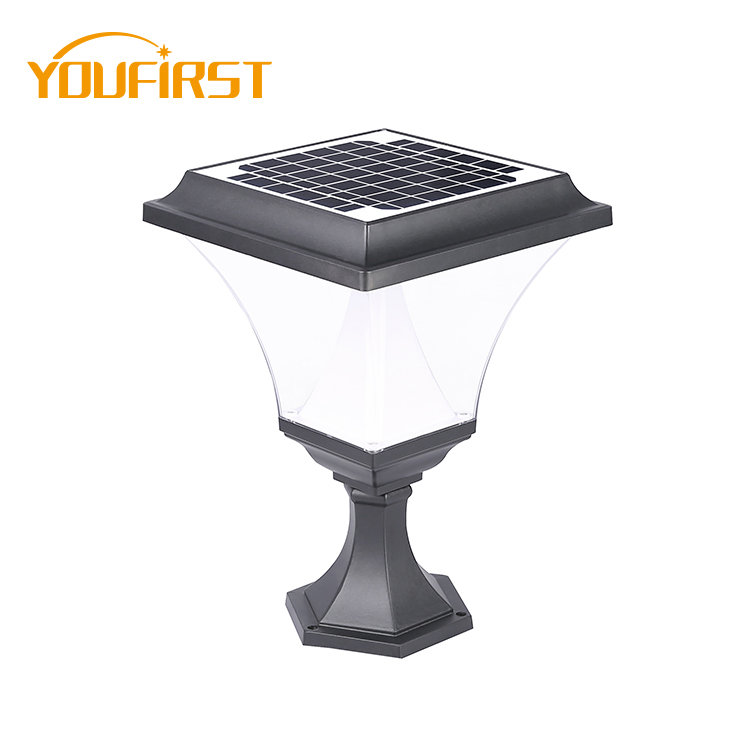 Night Working Gate Outside Post Bollard Walkway IP65 Solar Garden Pillar Light