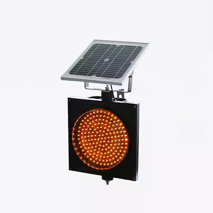 170 LED Yellow Flashing Light Solar Amber LED Traffic Warning Signal Light
