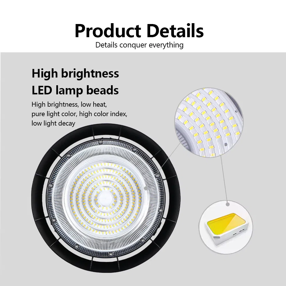 Solar Powered UFO LED High Bay Light with Emergency Backup