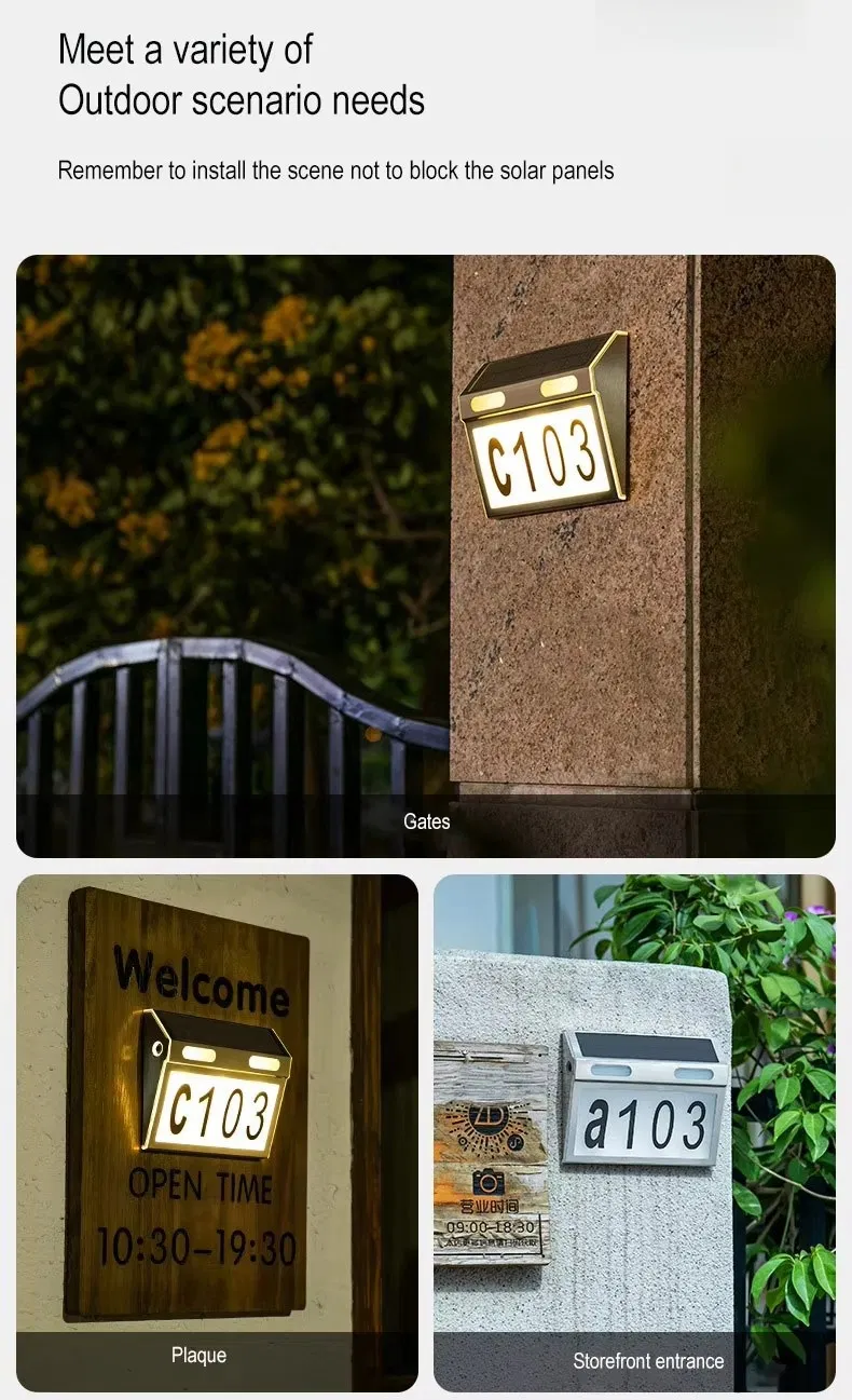 Solar House Number Light 7