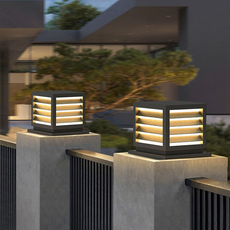 Modern LED Solar Power Main Gate Light for Home Garden Outdoor Waterproof Pillar Wall Post Light