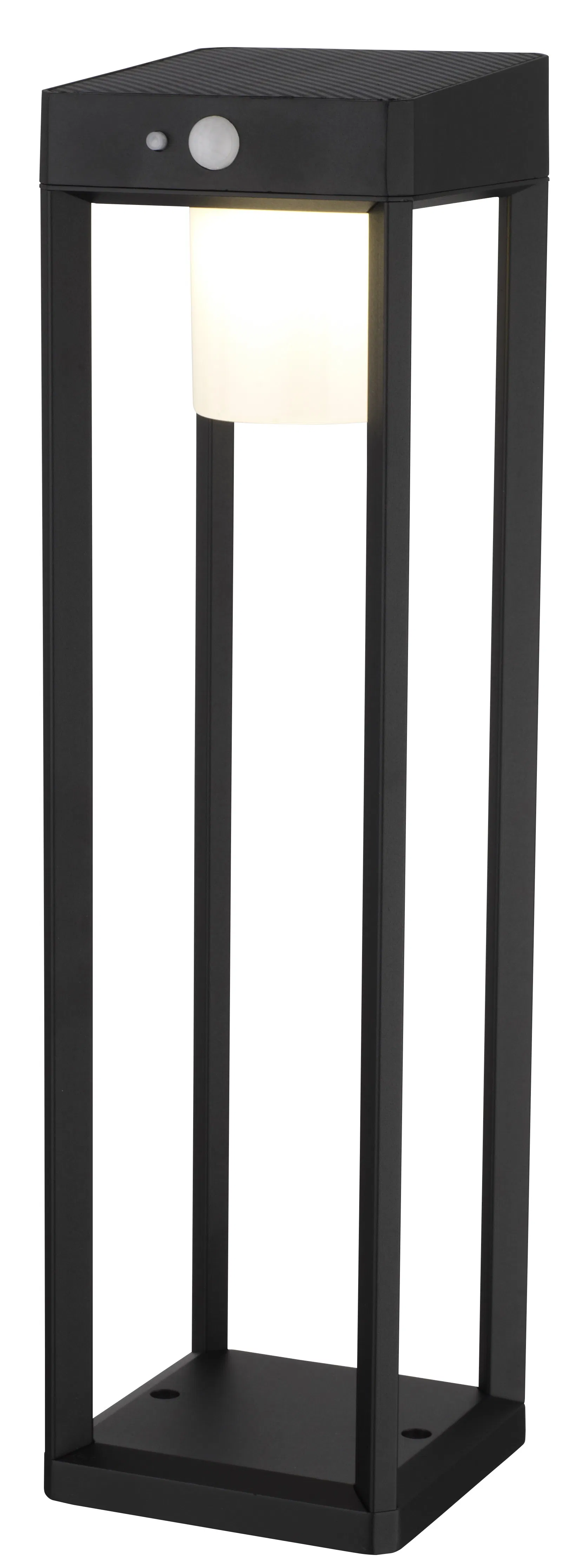 0.5m Height Aluminum Lantern Motion Sensor LED Outdoor Solar Wall Bollard Light