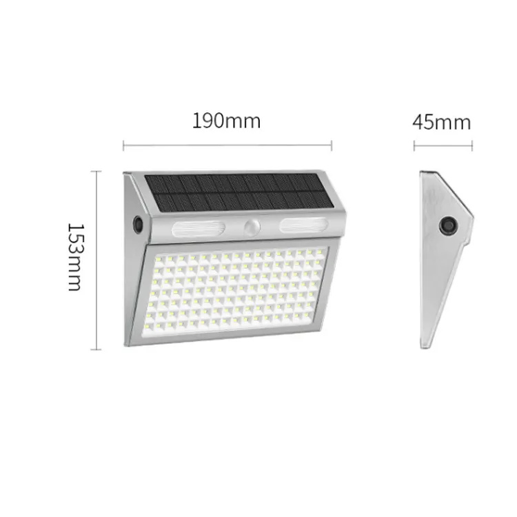Wireless Outdoor Security Motion Sensor Wall Mounted Waterproof Solar LED Garden Yard Decorative Light