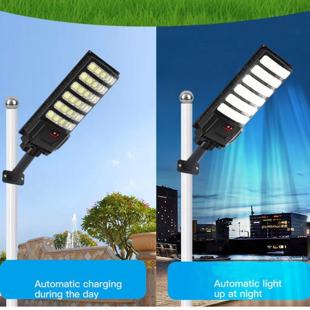 600W IP66 Waterproof 10000mAh Solar Powered Street Lamp with Motion Sensor for Security Outdoor LED Solar Street Light