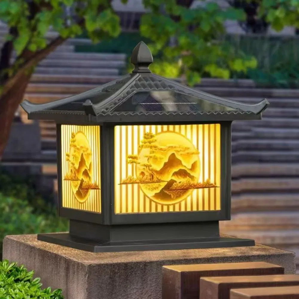 Multi Choice Gate Pillar Outdoor Lights Pillars Gate Post Pillar Light for Garden Outdoor Solar Light