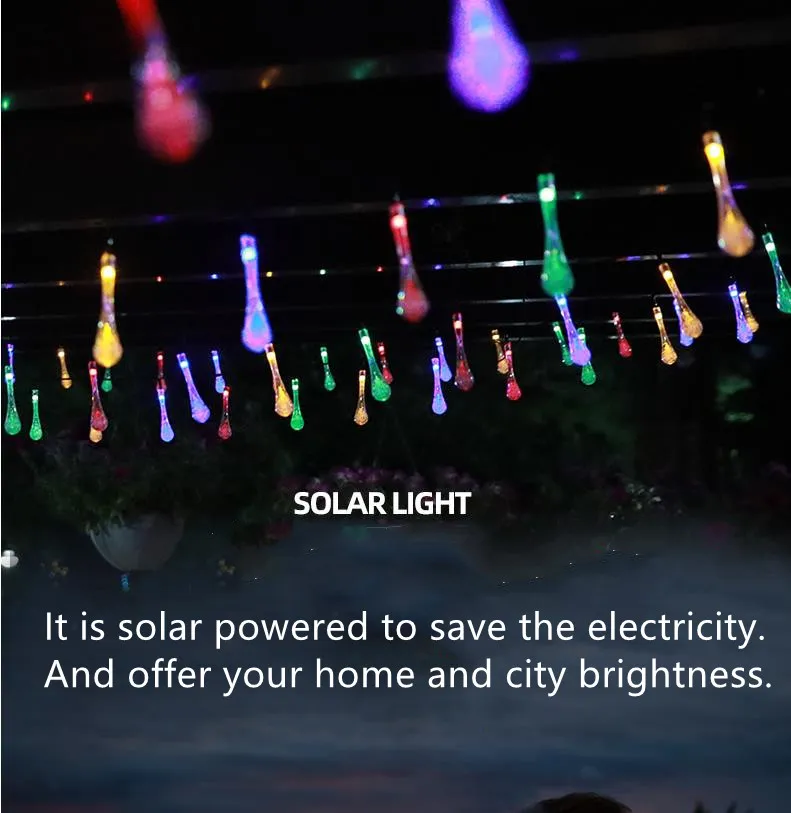 Solar LED Water Drop Light