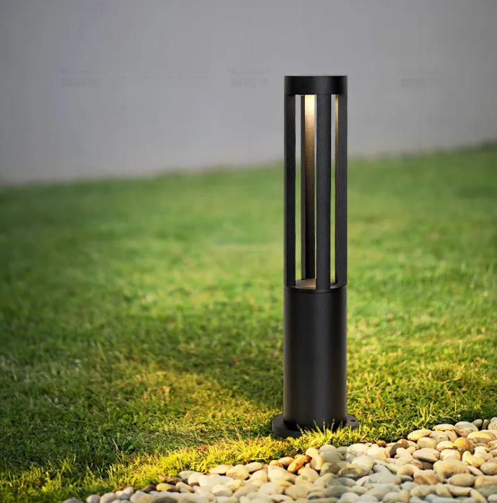 5-12W Waterproof Garden Lawn Solar Light Square Short LED Bollard Garden Lawn Lights Street Light Sensing