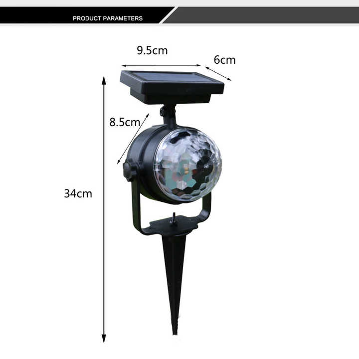 Move LED RGB Solar Projector Light Outdoor Waterproof Garden Lawn Spotlight Rotatable Floodlight Lamp Spike Light