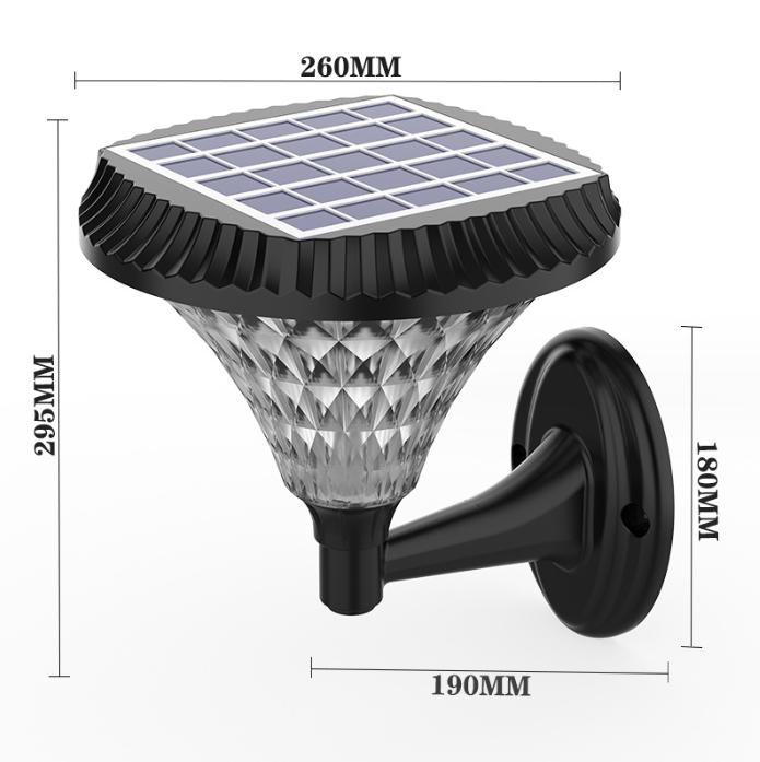 ABS Street Light Garden Spike Yard Lamp Waterproof LED Solar Wall Light Outdoor Decorative Garden Landscaping Solar 2 in 1 Wall Lights