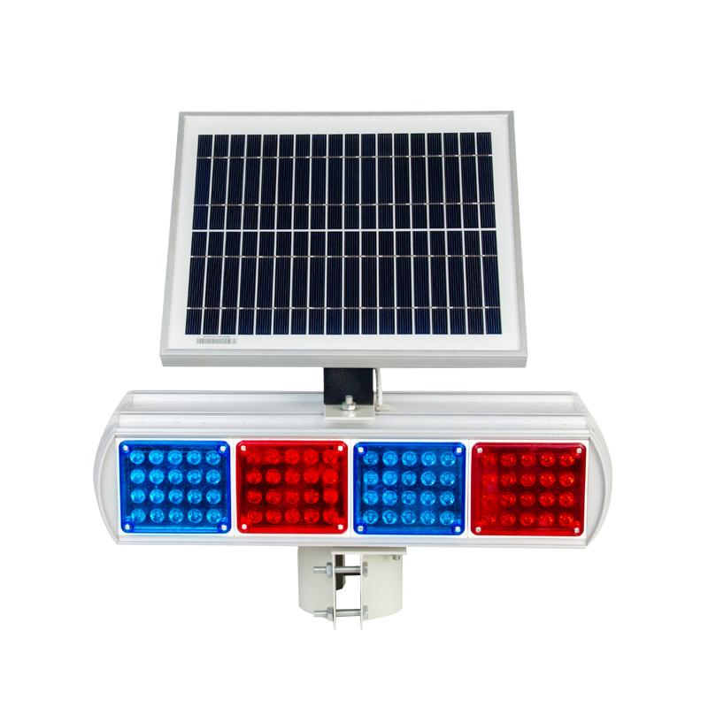 Trending Products Red Blue Traffic Flash Double-Side Traffic LED Warning Strobe Light Solar Flash Light