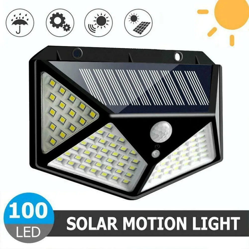 1000lm IP65 Waterproof Home LED Solar Light PIR Motion Sensor Outdoor Solar Garden Security Wall Lawn Decoration Lamp