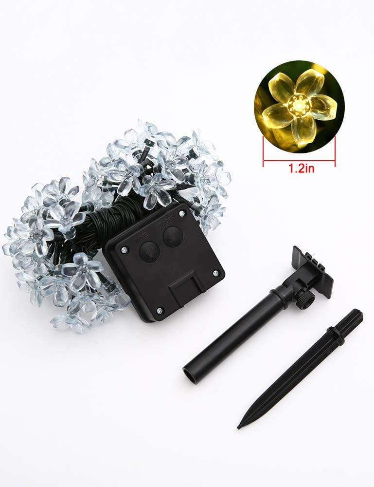 LED Solar String Lights Fairy Blossom Flower Outdoor Christmas Garden Decor Esg18076